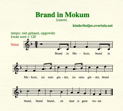 sheet music dutch folk song canons mokum burning thumb