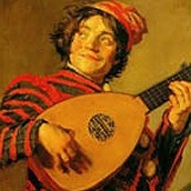 picture man with lute by frans hals dutch folk songs