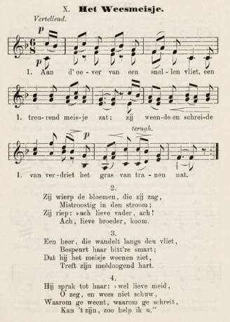 picture dutch song sheet with folk song