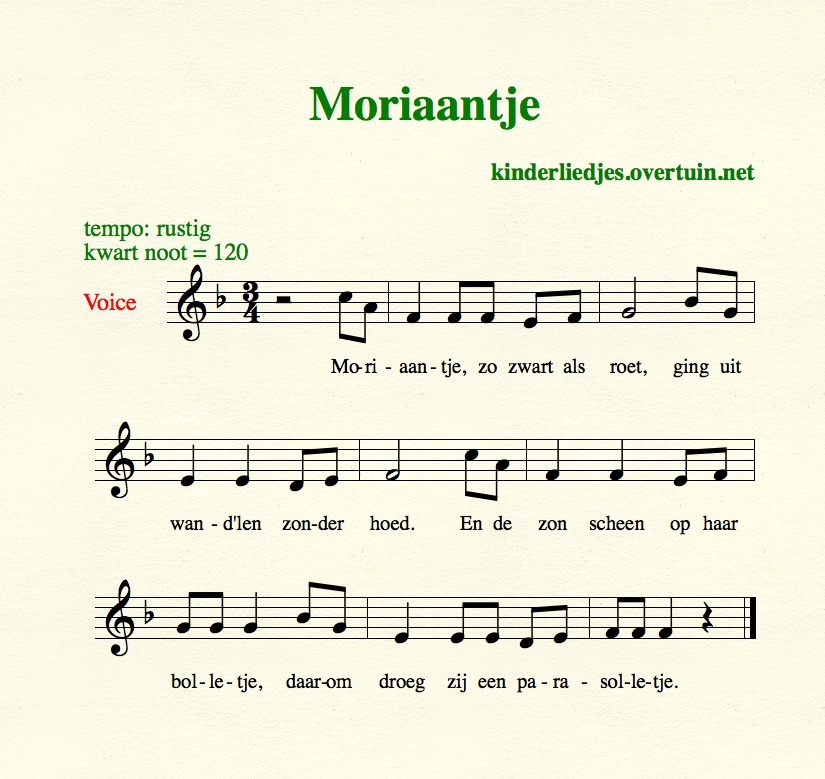 Kinderliedjes met muziek LMN / melodietje met noten, muzieknoten lied zingen met kinderen