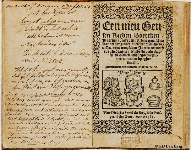 geuzenliedboekje met geuzenliedjes